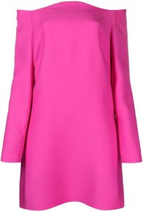 Valentino Off-shoulder mini-jurk Roze