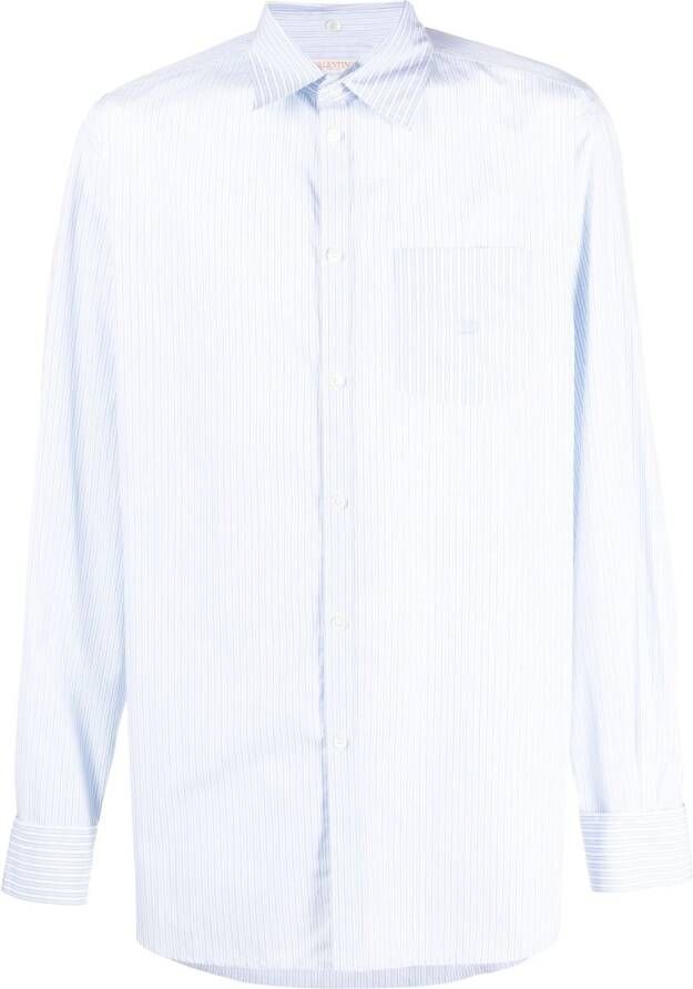 Valentino Garavani Overhemd met geborduurd logo Wit