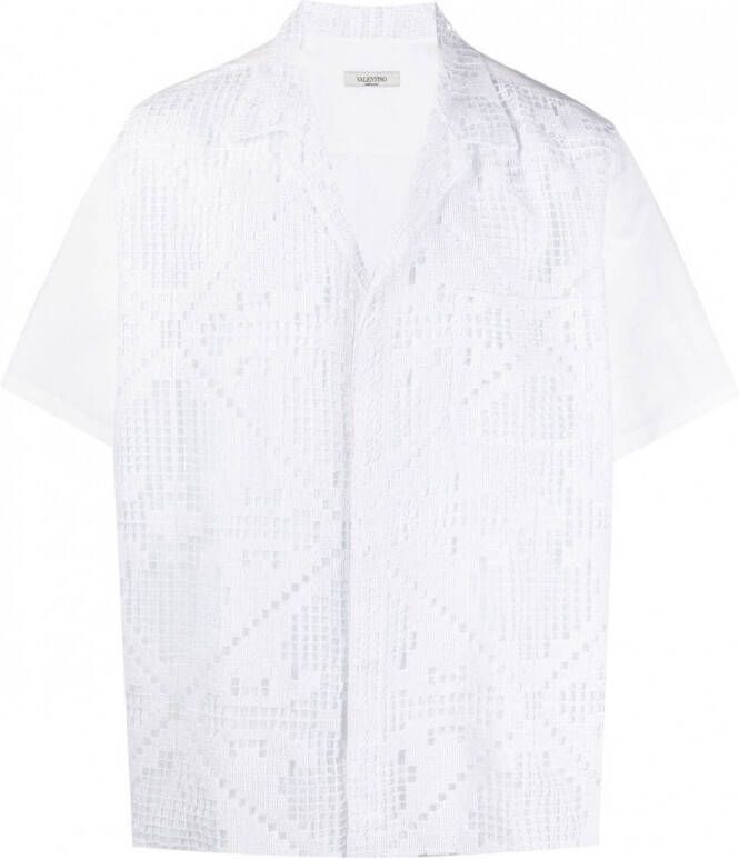 Valentino Garavani Overhemd met geperforeerd detail Wit