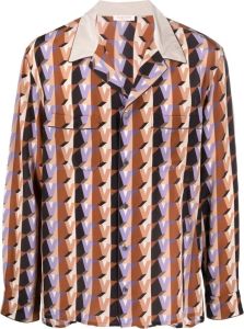 Valentino Overhemd met grafische print Bruin