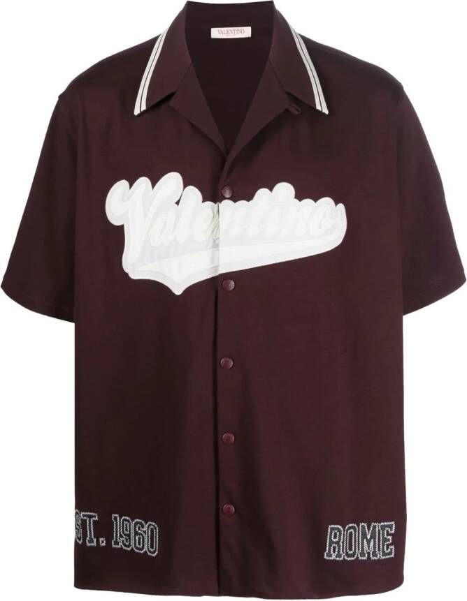 Valentino Garavani Overhemd met logopatch Rood