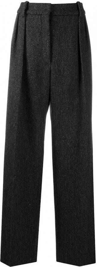 Valentino Garavani Pantalon met visgraatpatroon Grijs