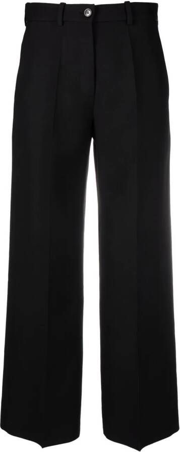 Valentino Garavani Pantalon met wijde pijpen Zwart