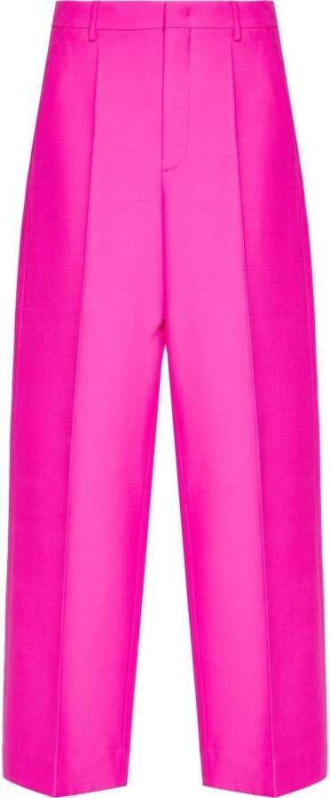 Valentino Garavani Pantalon van scheerwol Roze