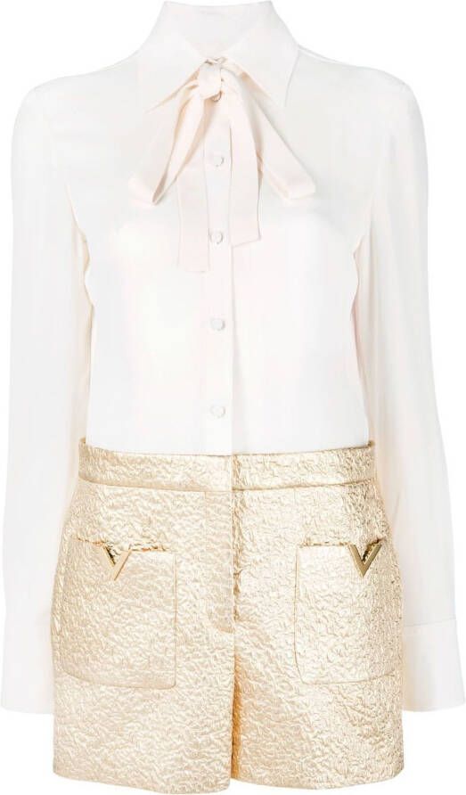 Valentino Garavani Playsuit met strik Wit