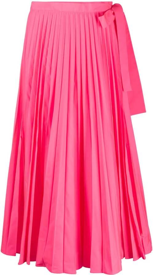 Valentino Garavani Plooirok met gestrikte taille Roze