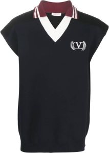 Valentino Poloshirt met geborduurd logo Blauw