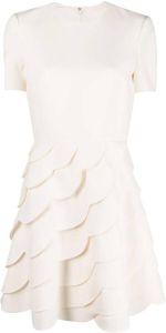 Valentino Mini-jurk met gewelfde afwerking Wit