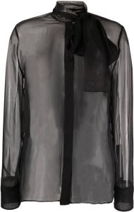 Valentino Semi-doorzichtige blouse Zwart