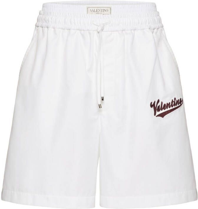 Valentino Garavani Shorts met logopatch Wit