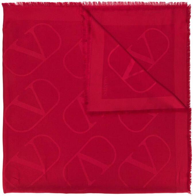 Valentino Garavani Stola met jacquard Rood