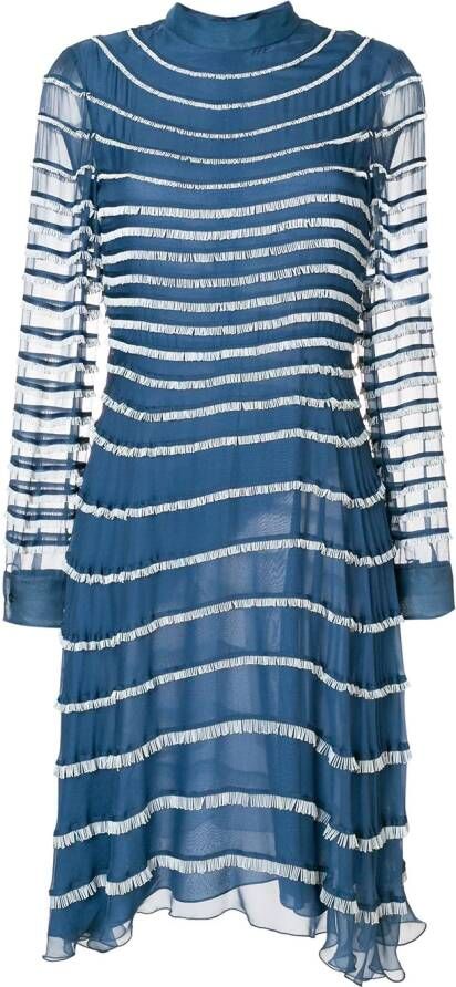 Valentino Garavani strandjurk met rafels Blauw