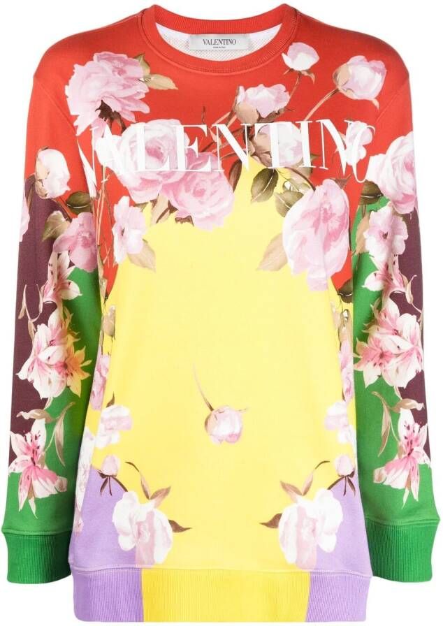 Valentino Garavani Sweater met bloemenprint Geel