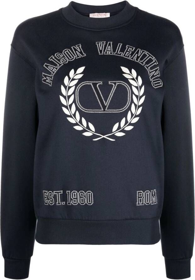 Valentino Garavani Sweater met borduurwerk Blauw