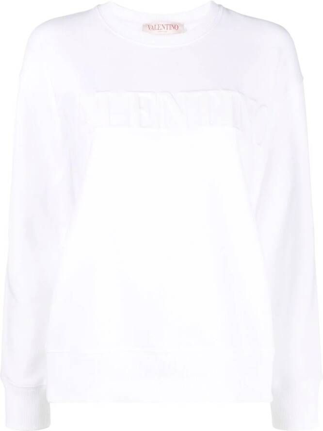 Valentino Garavani Sweater met geborduurd logo Wit