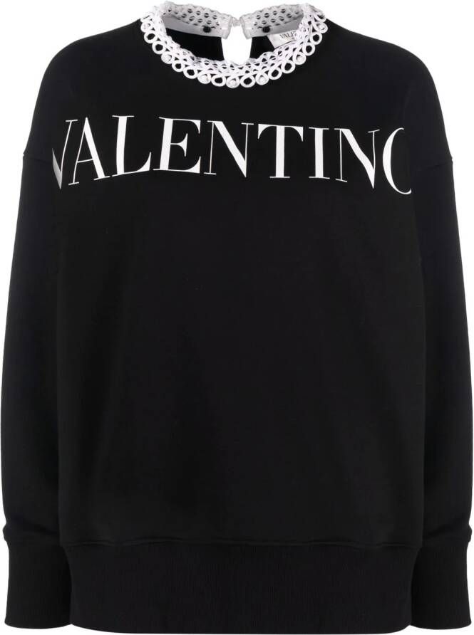 Valentino Garavani Sweater met logoprint Zwart