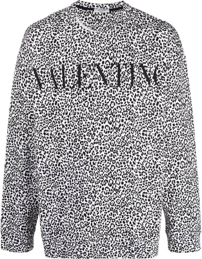Valentino Garavani Sweater met luipaardprint Wit