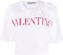 Valentino Garavani T-shirt met bloemenpatch Wit - Thumbnail 1