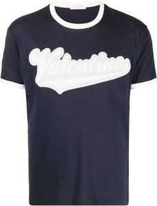 Valentino T-shirt met logopatch Blauw