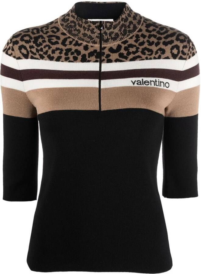 Valentino Garavani Trui met luipaardprint Zwart