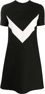 Valentino Tweekleurige T-shirtjurk Zwart