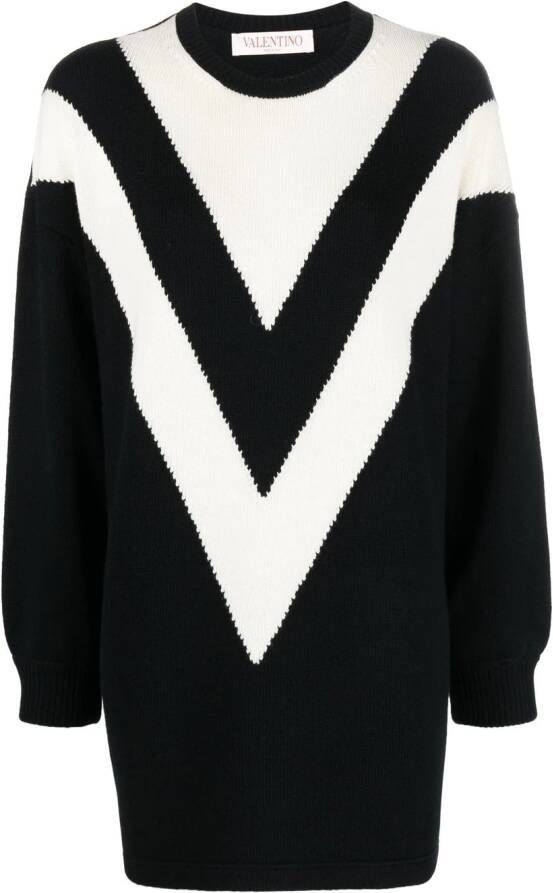 Valentino Garavani Tweekleurige trui Zwart