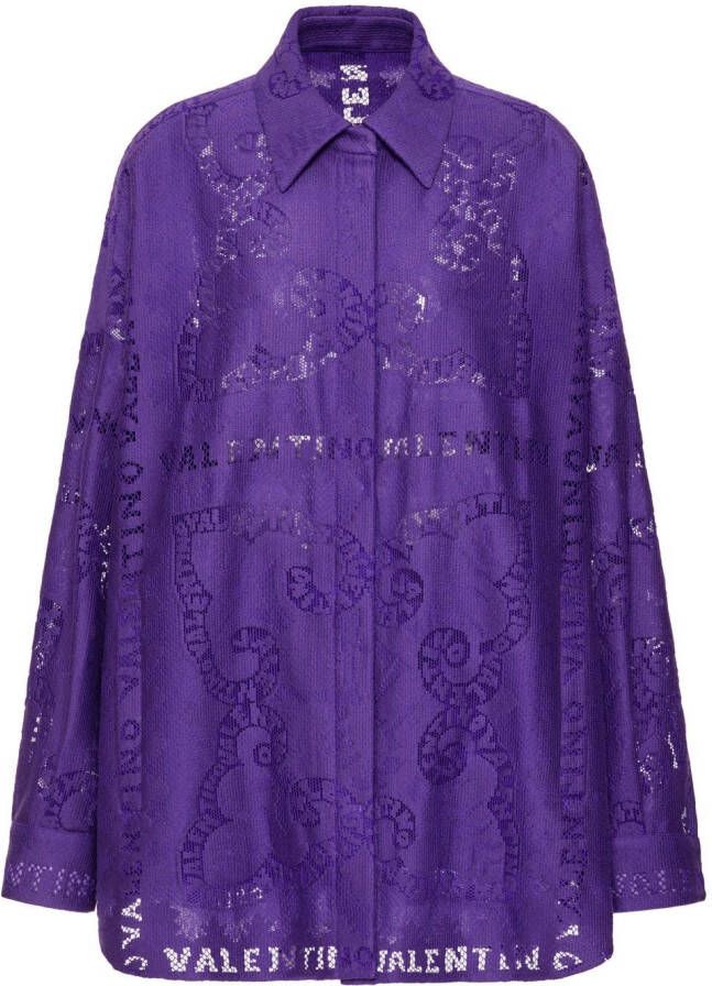 Valentino Garavani Uitgesneden blousejurk Paars