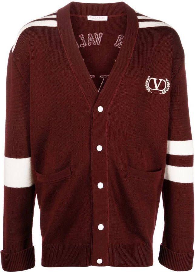 Valentino Garavani Vest met geborduurd logo Rood