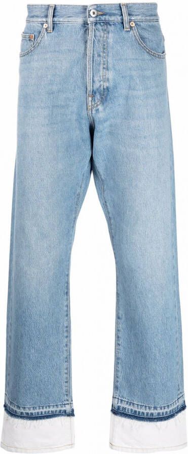 Valentino Garavani VLogo jeans met patch Blauw