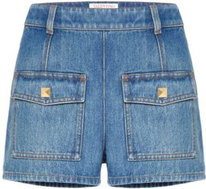 Valentino Denim shorts Blauw