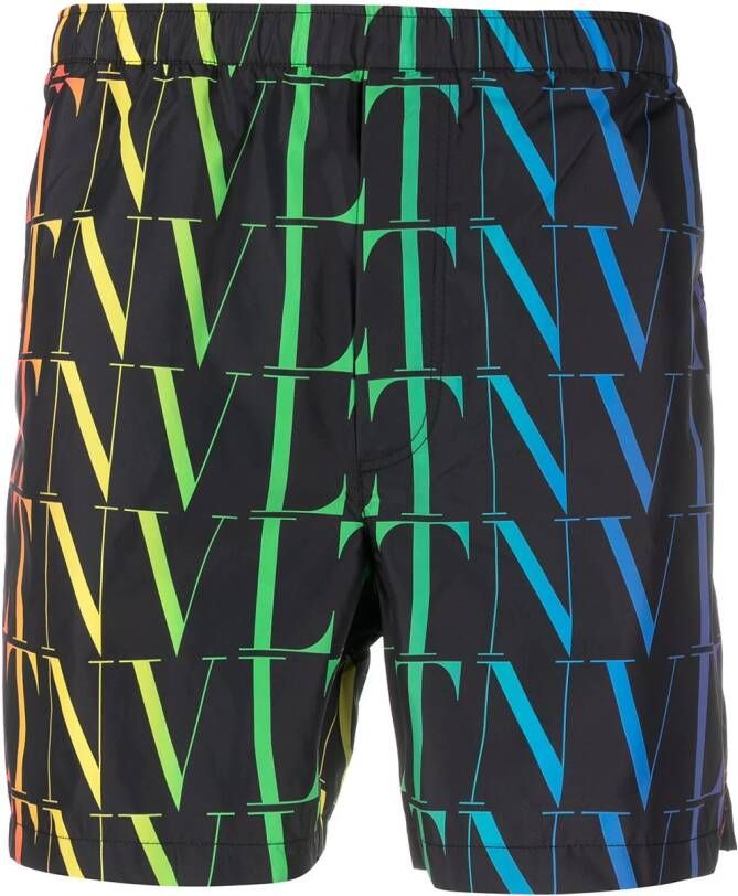 Valentino Garavani VLTN zwembroek met logoprint Zwart