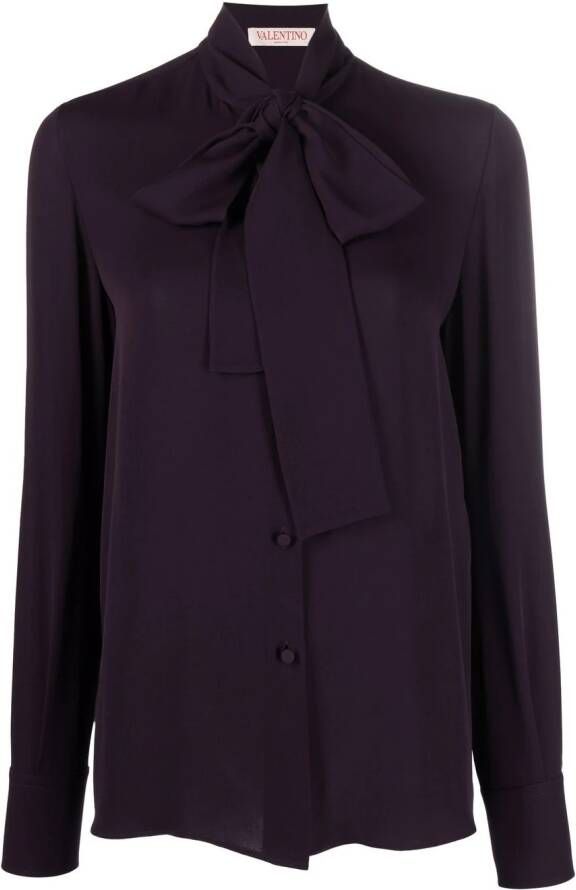 Valentino Garavani Zijden blouse Paars