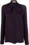 Valentino Garavani Zijden blouse Paars - Thumbnail 1