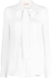 Valentino Zijden blouse Wit