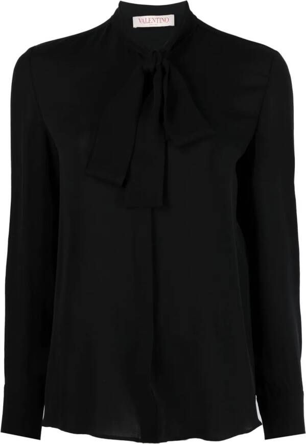 Valentino Garavani Zijden blouse Zwart