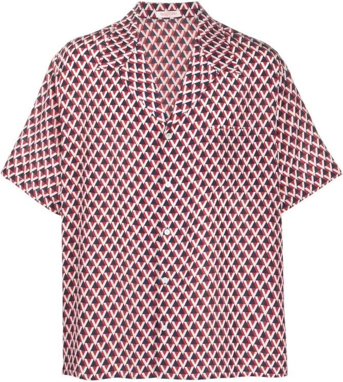 Valentino Garavani Zijden bowlingshirt Rood