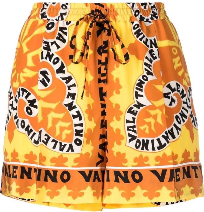 Valentino Garavani Zijden shorts Oranje