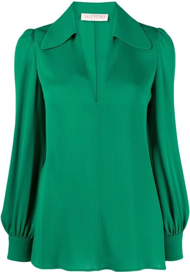 Valentino Garavani Zijden top Groen