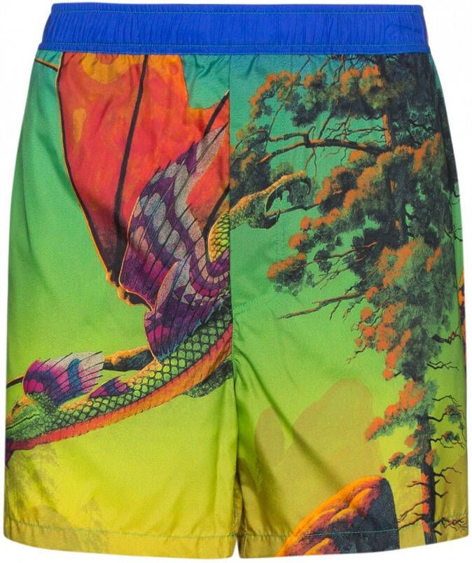 Valentino Garavani Zwembroek met print Groen