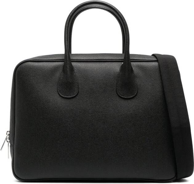 Valextra Laptoptas met textuur Zwart