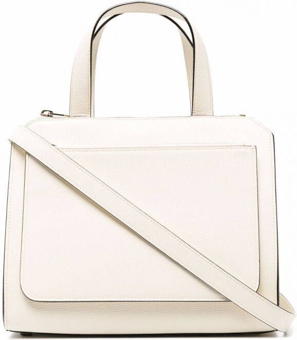 Valextra Passepartout shopper met handgreep Beige