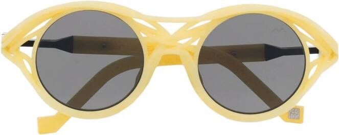 VAVA Eyewear CL0015 zonnebril met rond montuur Geel