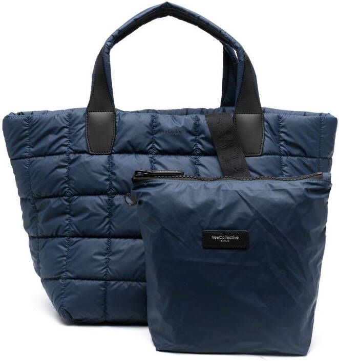 VeeCollective Gewatteerde shopper Blauw