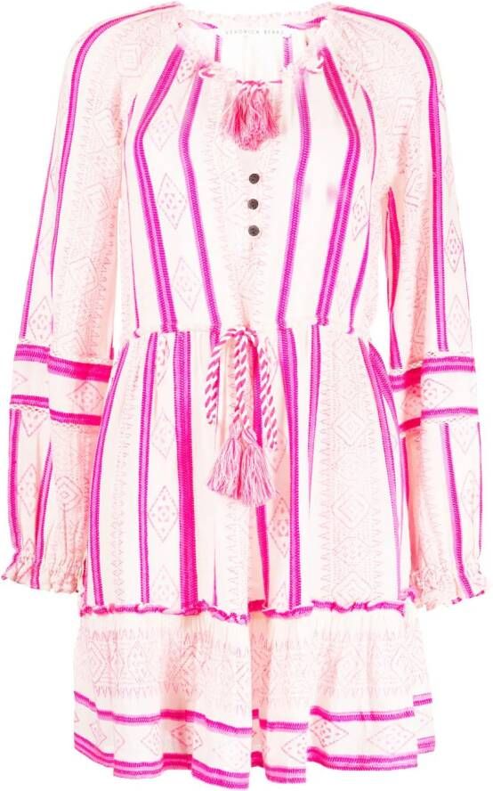 Veronica Beard Mini-jurk met lange mouwen Roze