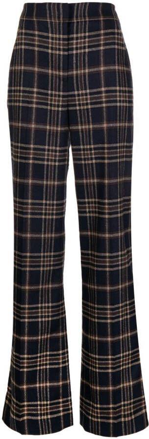 Veronica Beard Geruite broek Zwart