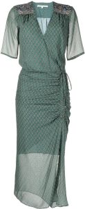 Veronica Beard Maxi-jurk met korte mouwen Groen