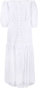 Veronica Beard Midi-jurk met ringlets Wit