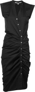 Veronica Beard ruched shirt dress Zwart