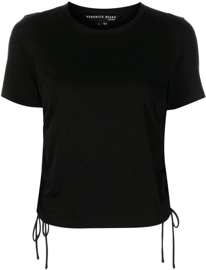 Veronica Beard T-shirt met gestrikte zijkant Zwart