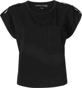 Veronica Beard T-shirt met kapmouwen Zwart